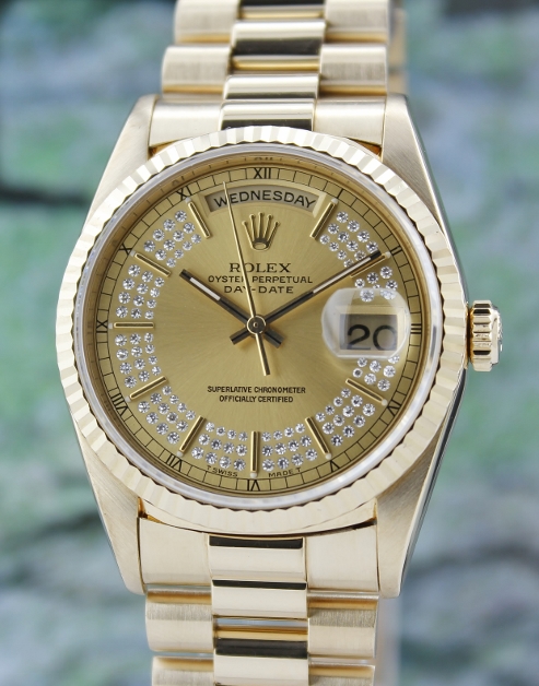 (image for) ROLEX 18K MEN YELLOW GOLD OYSTER PERPETUAL DAY-DATE / 18238